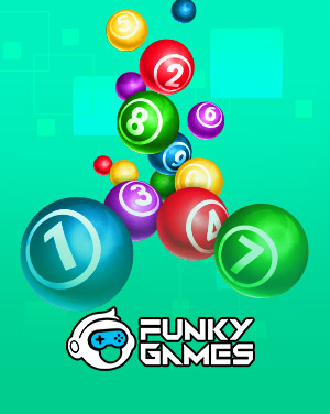 Colorful Funky Games lottery balls with numbers at MWIN8 online casino