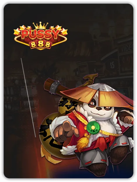 Pussy888 slot provider with panda warrior character at MWIN8 online casino