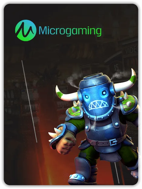 Microgaming slot provider with armored warrior character at MWIN8 online casino